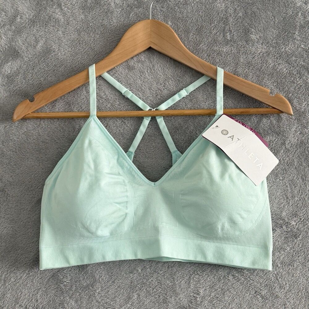 ATHLETA Renew Bra Womens XL  A - C  Blue Tint NWT #591295 Sports Athletic Bra
